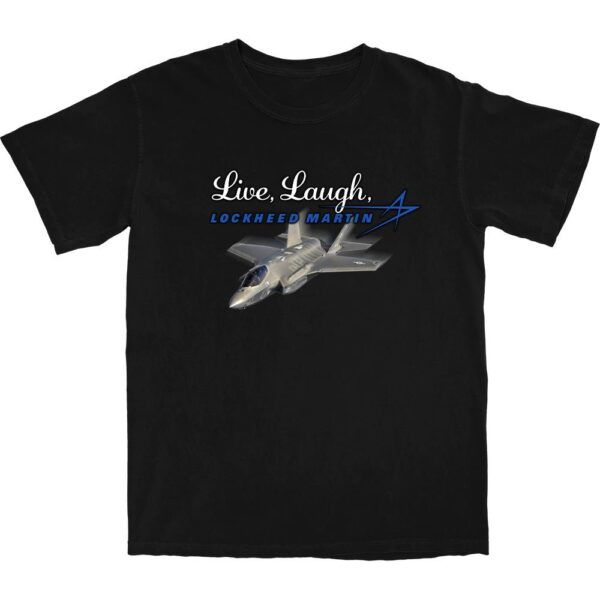 Live, Laugh, Fighter Pilot Tee – Soft Cotton Graphic Shirt