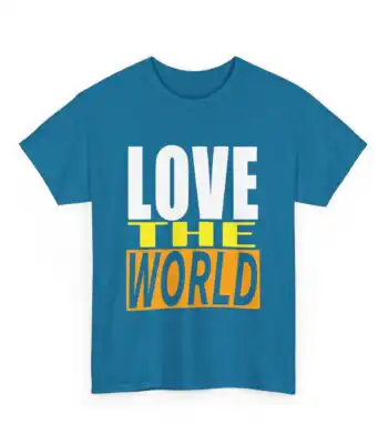 Love the World Vintage Design Tee – Retro Unisex Cotton Shirt