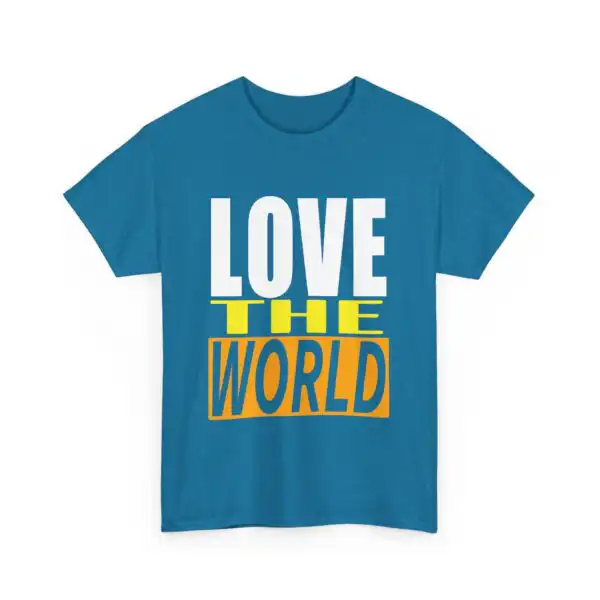 Love the World Vintage Design Tee – Retro Unisex Cotton Shirt