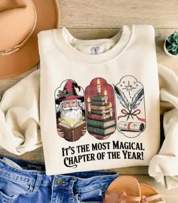 Magical Christmas Book Lover Sweatshirt – Cozy Holiday Top
