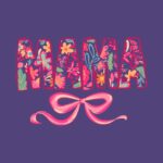 Mama Floral Ribbon T-Shirt – Soft Cotton Bow Graphic Tee