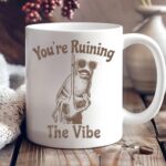 Marcus The Worm Mug – You're Ruining The Vibe Meme Cup