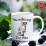 Marcus The Worm Mug – You're Ruining The Vibe Meme Cup