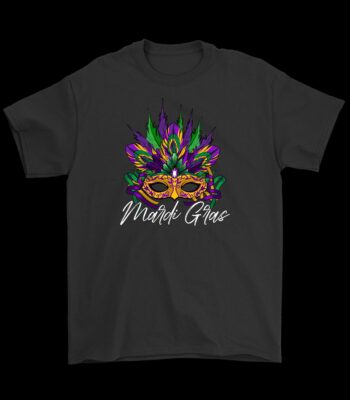 Mardi Gras Masquerade Mask T-Shirt – Fun Cotton Graphic Tee