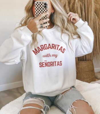 Margaritas with My Señoritas Crewneck - Fun Girls Trip Sweater