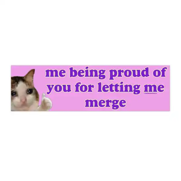 Me Being Proud of You Bumper Sticker – Waterproof Vinyl Magnet