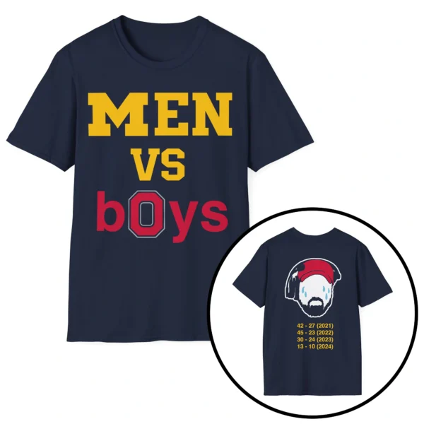 Men vs Boys 2024 Shirt – Michigan Football Rivalry Tee