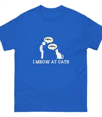 Meow at Cats T-Shirt – Funny Cotton Tee for Cat Lovers