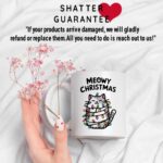 Meowy Christmas Mug – Cute Ceramic Holiday Gift for Cat Lovers