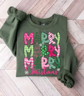 Merry and Bright Trees Women's Christmas Shirt – Cute Holiday Tee