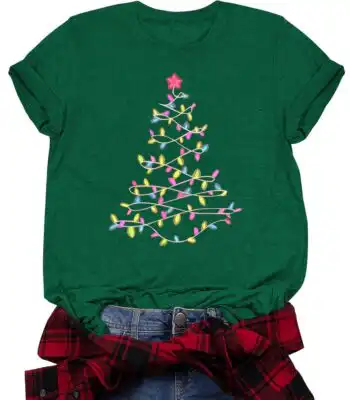 Merry Christmas Shirt – Soft Cotton Tee for Women, Casual Style