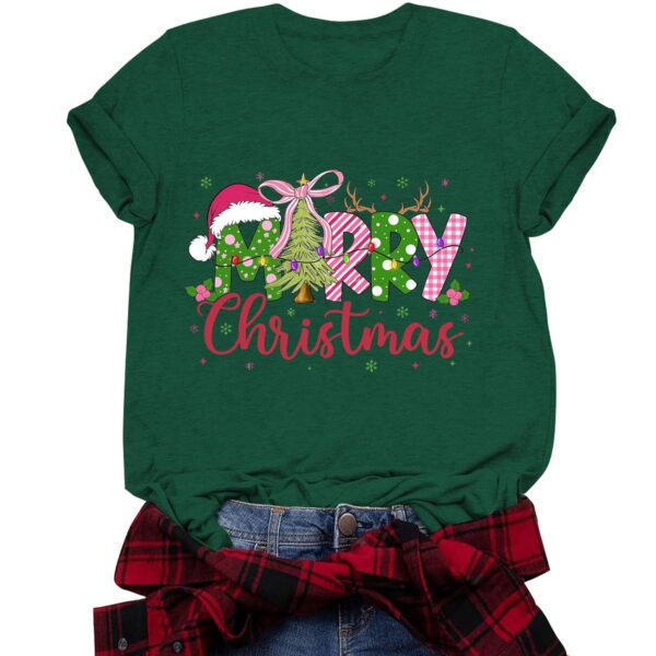 Merry Christmas Tree Shirt for Women – Cozy Holiday Tee