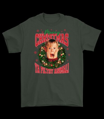 Merry Christmas Ya Filthy Animal Tee – Fun Holiday Cotton Shirt