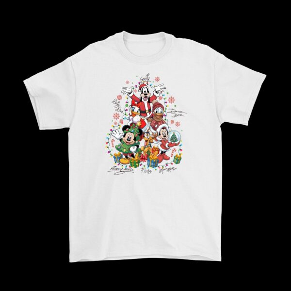 Mickey & Friends Christmas Autographs Tee – Fun Holiday Shirt