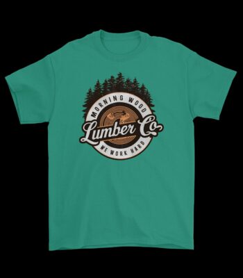 Morning Wood Lumber Company Tee – Funny Dad Joke Graphic Shirt