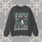 Mountain Biking Sweatshirt – Festive Ugly Christmas Crewneck
