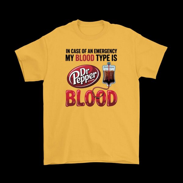 My Blood Type is Dr Pepper Tee – Fun Cotton Soda Graphic Shirt