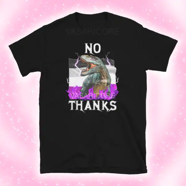 No Thanks Asexual Flag Tee – Comfy Cotton Shirt for Ace Homies