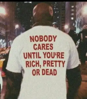 Nobody Cares Until You're Rich T-Shirt – Ironic Y2K Meme Tee