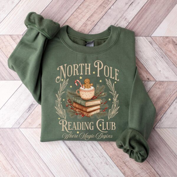 North Pole Book Club Sweatshirt – Cozy Gift for Book Lovers