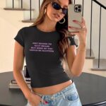 Not Trying To Slut Shame Baby Tee – Y2K Funny Feminist Crop Top