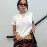 Not Trying To Slut Shame Baby Tee – Y2K Funny Feminist Crop Top