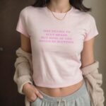 Not Trying To Slut Shame Baby Tee – Y2K Funny Feminist Crop Top