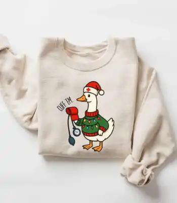 Nurse Christmas Sweatshirt – Funny Medical Holiday Top for Nurses