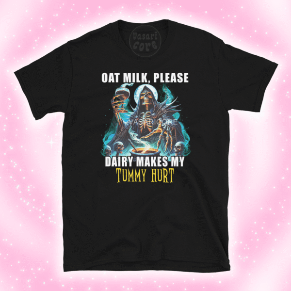 Oat Milk Please Tee – Soft Cotton Shirt for Dairy-Free Lovers