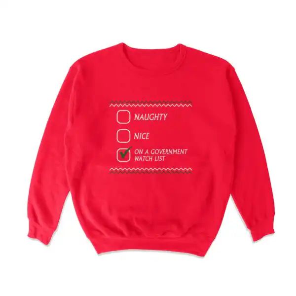 On a Government Watch List Tacky Sweater – Soft Cotton Blend Top