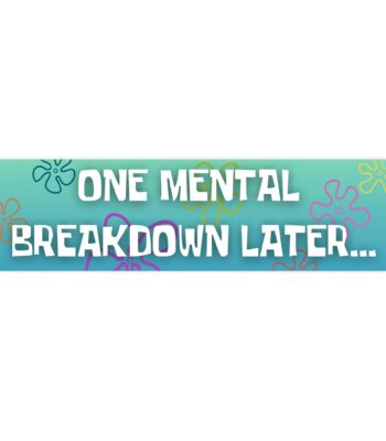One Mental Breakdown Later | Funny Bumper Sticker & Magnet