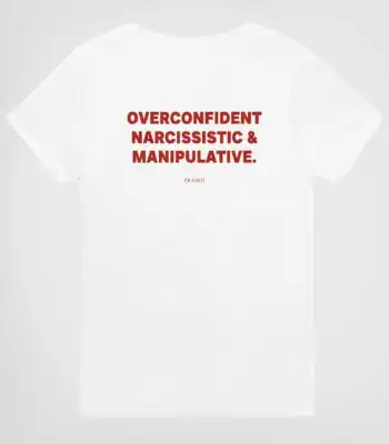 Overconfident & Manipulative Graphic Tee – Classic Unisex Cotton Shirt
