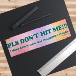 Please Don't Hit Me Bumper Sticker and Magnet – Funny Vinyl Decal