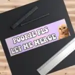Pookie Pls Let Me Merge Bumper Sticker & Magnet – Funny Vinyl Decal