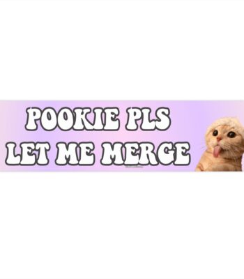 Pookie Pls Let Me Merge Bumper Sticker & Magnet – Funny Vinyl Decal
