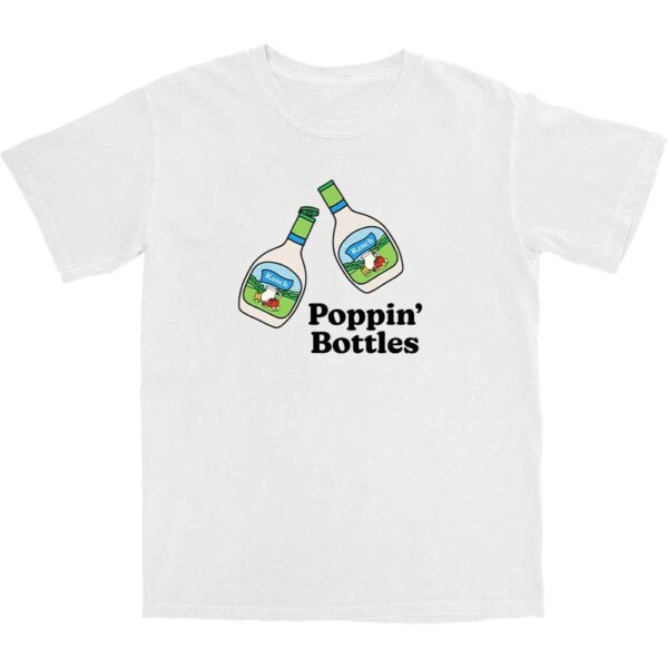 Poppin' Bottles T Shirt – Soft Cotton Casual Graphic Tee