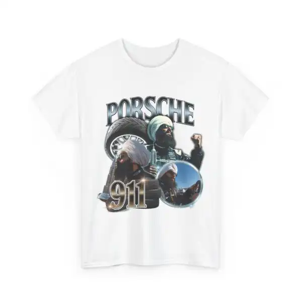 Porsche 911 Unisex Heavy Cotton Tee – Classic Fit Graphic Shirt