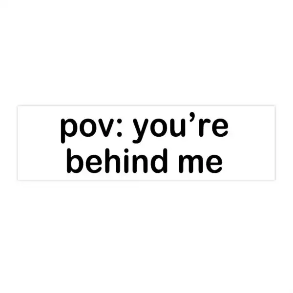 POV: You're Behind Me I Want to Diagnose You | Funny Bumper Sticker 8.7'' x 2.7''