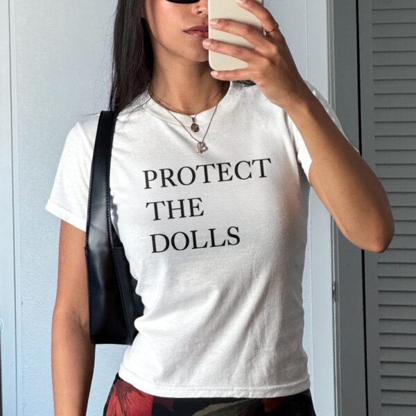 Protect The Dolls Tee - Cropped Baby Shirt - Trans Rights Pride