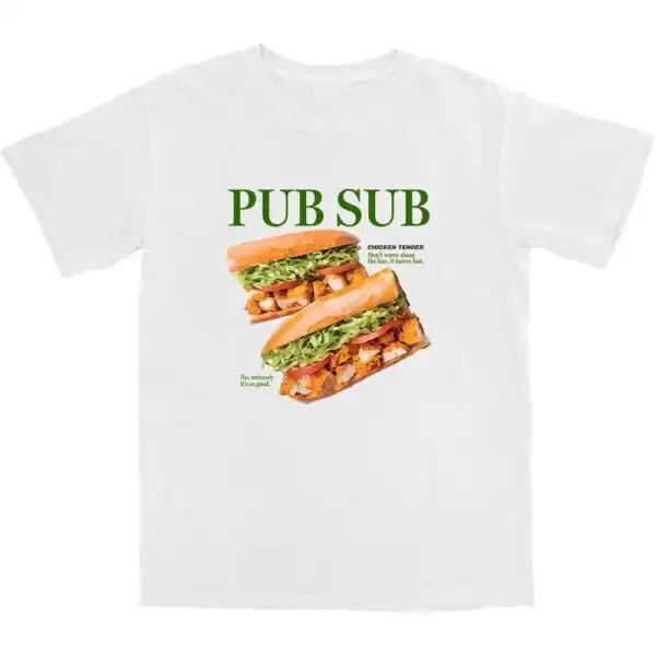 Pub Sub Chicken Tender Tee – Soft Cotton Graphic Shirt