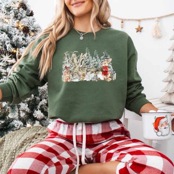 Rabbit Christmas Sweatshirt – Cute Holiday Hoodie for Women