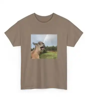 Rainbow Goat Photo Tee – Funny Unisex Animal Graphic Shirt
