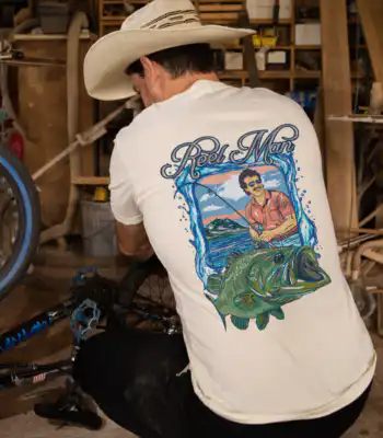 Reel Man T Shirt – Soft 100% Cotton Tee with Worn-In Comfort