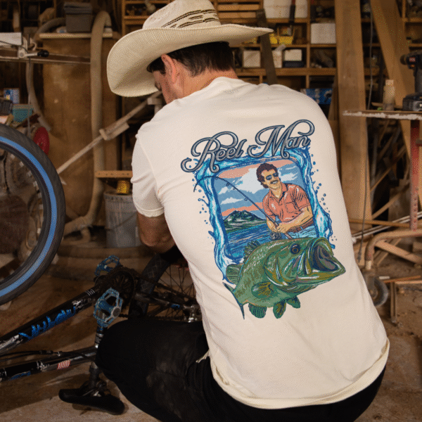 Reel Man T Shirt – Soft 100% Cotton Tee with Worn-In Comfort