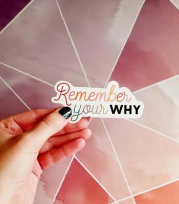 Remember Your Why Vinyl Sticker – Waterproof Motivational Quote