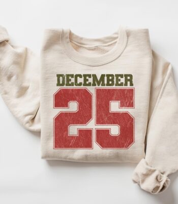 Retro Christmas Sweatshirt – Cozy December 25 Holiday Hoodie