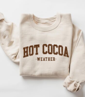 Retro Holiday Sweatshirt – Cute Hot Cocoa Christmas Hoodie