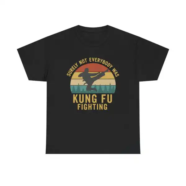 Retro Kung Fu Fighting T-Shirt – Vintage Dojo Sunset Tee