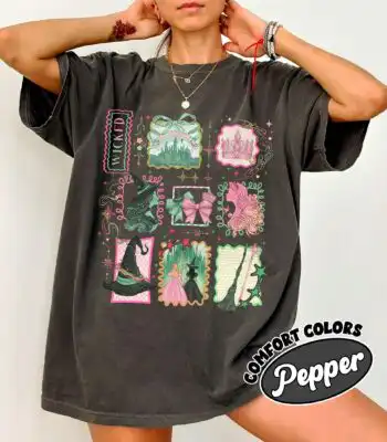 Retro Wicked Comfort Colors Tee – Elphaba Glinda Broadway Shirt