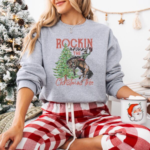 Rockin Around The Christmas Tree Sweatshirt – Cozy Country Hoodie